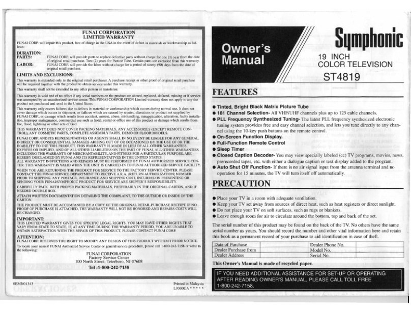 Symphonic ST4819 User manual Symphonic ST4819 User manual