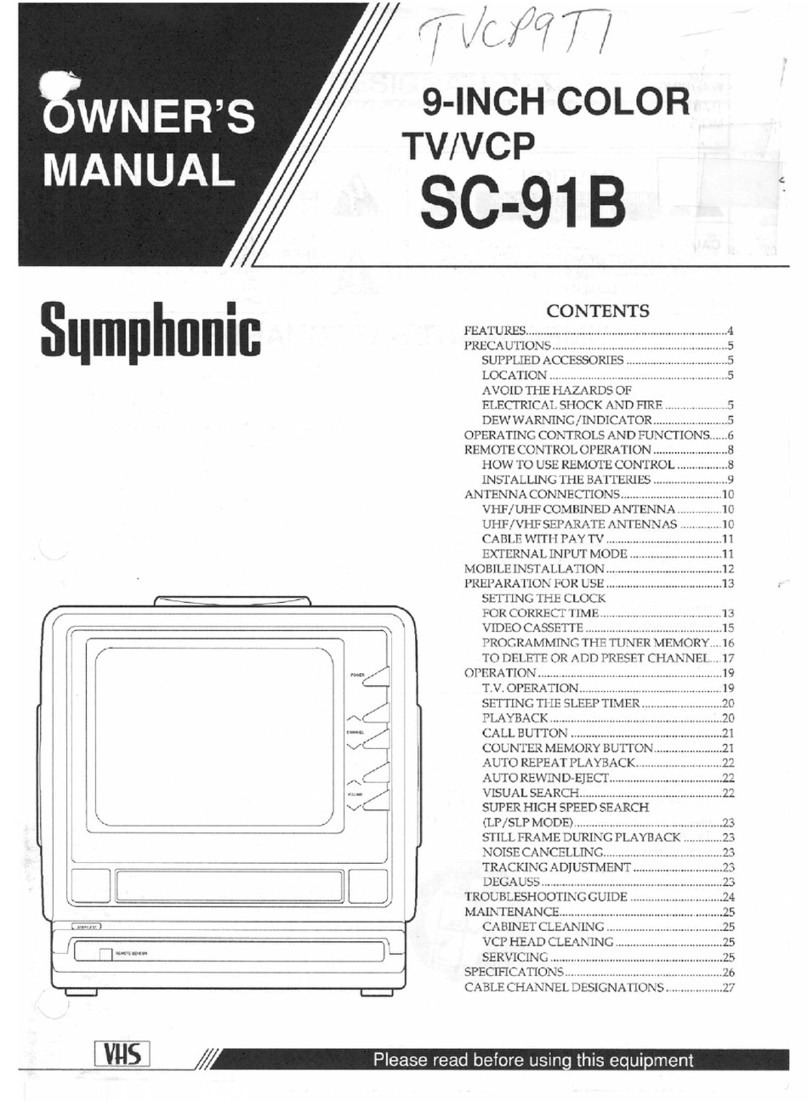 Symphonic SC91B User manual Symphonic SC91B User manual