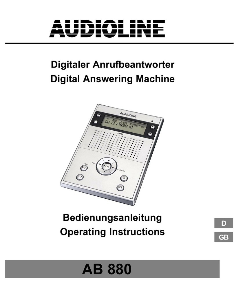 AUDIOLINE AB 880 operating instructions