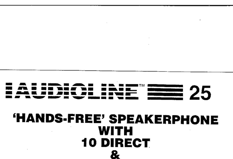 AUDIOLINE 25 User instructions
