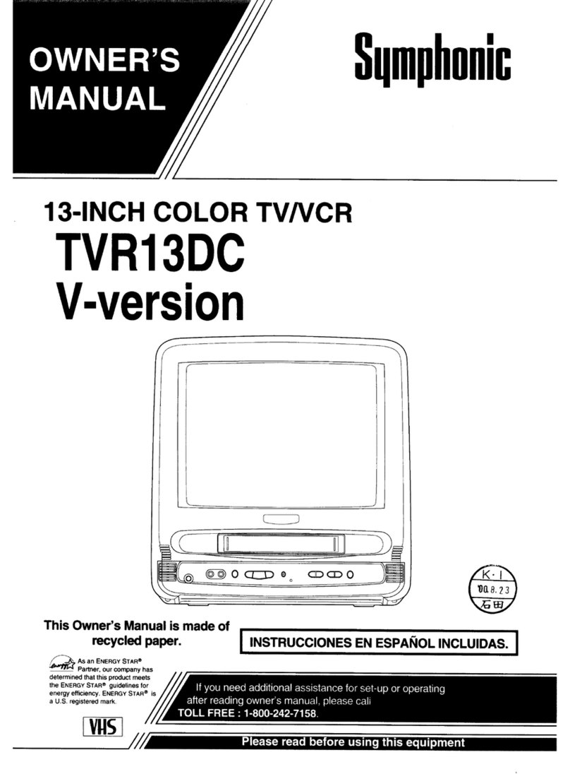 Symphonic TVR13DC User manual Symphonic TVR13DC User manual