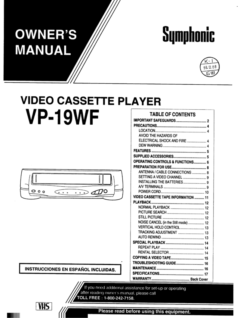 Symphonic VP19WF User manual
