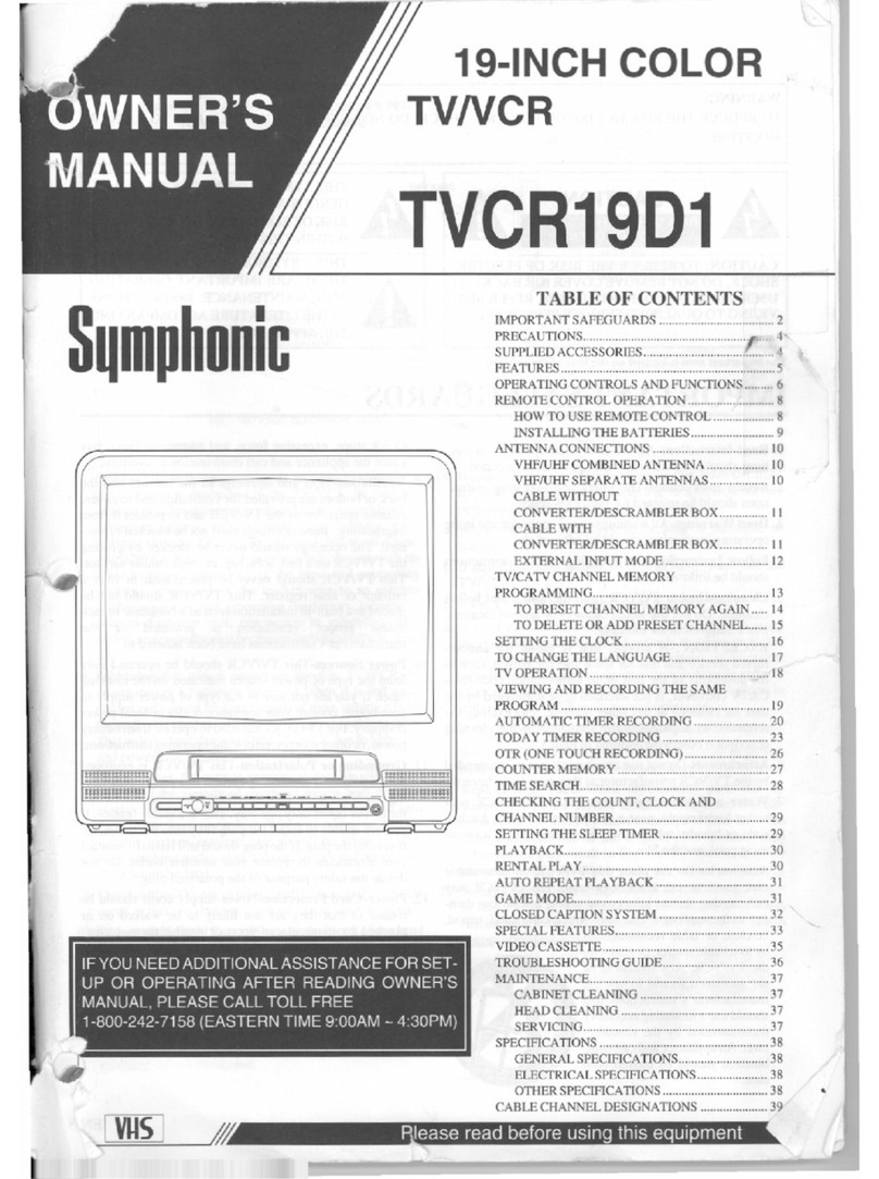 Symphonic TVCR19D1 User manual