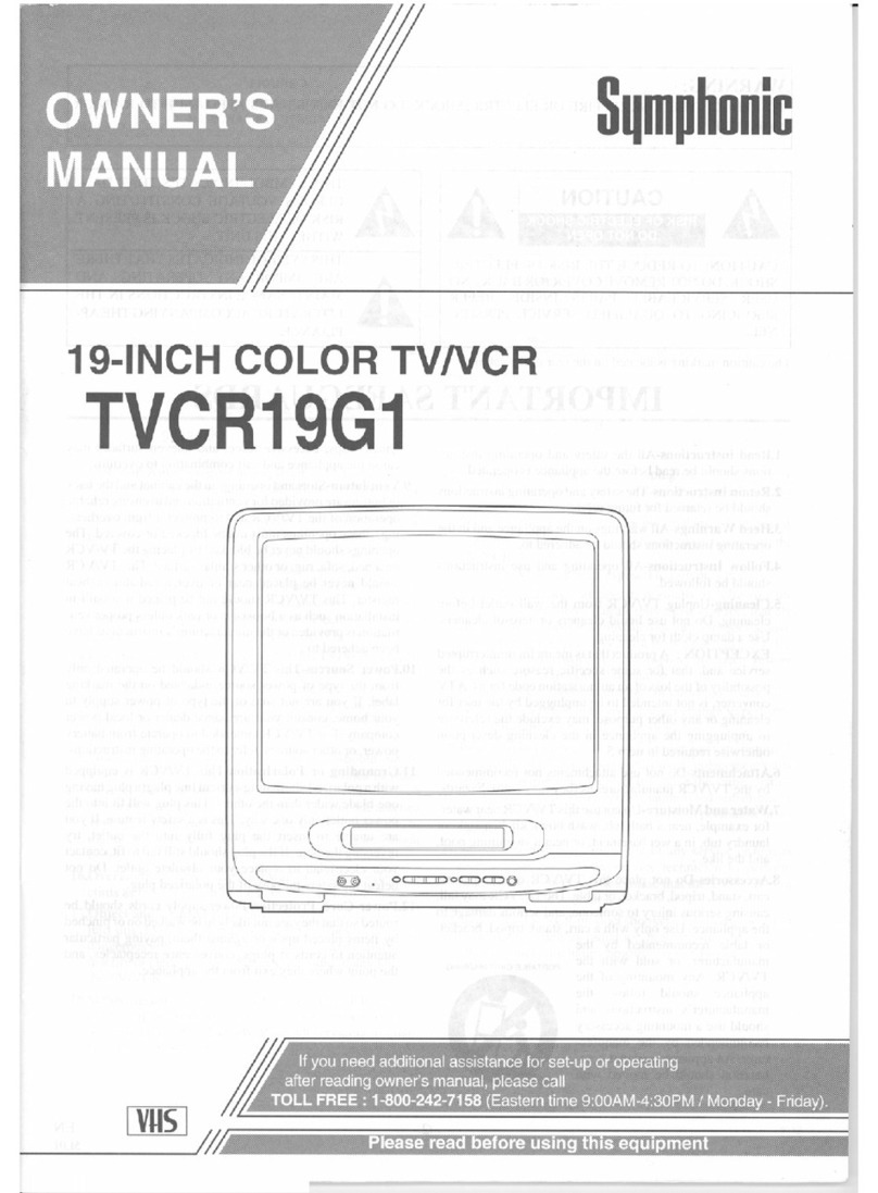 Symphonic TVCR13G1 owner's manual