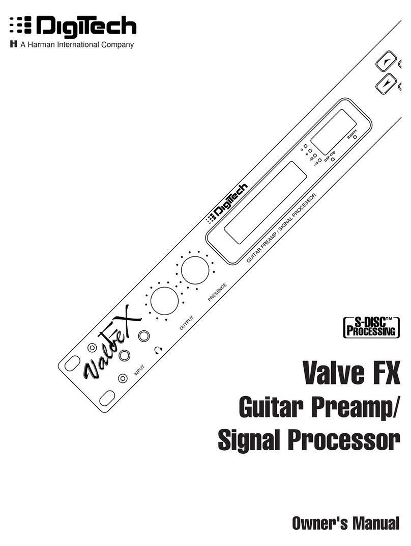 digi-tech VALVEFX User manual