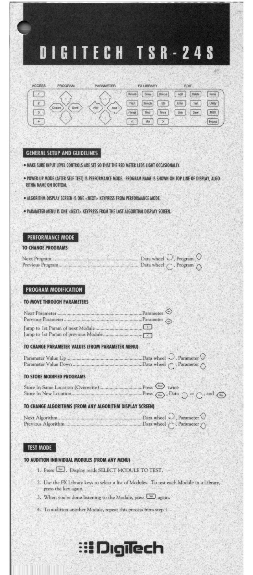 digi-tech TSR24S User manual