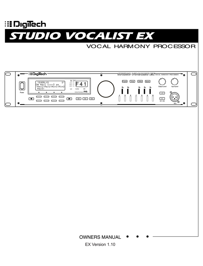 digi-tech STUDIOVOCALISTEX manual