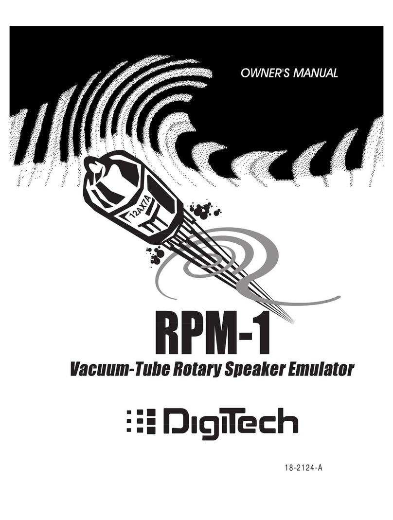 digi-tech RPM1 owner's manual