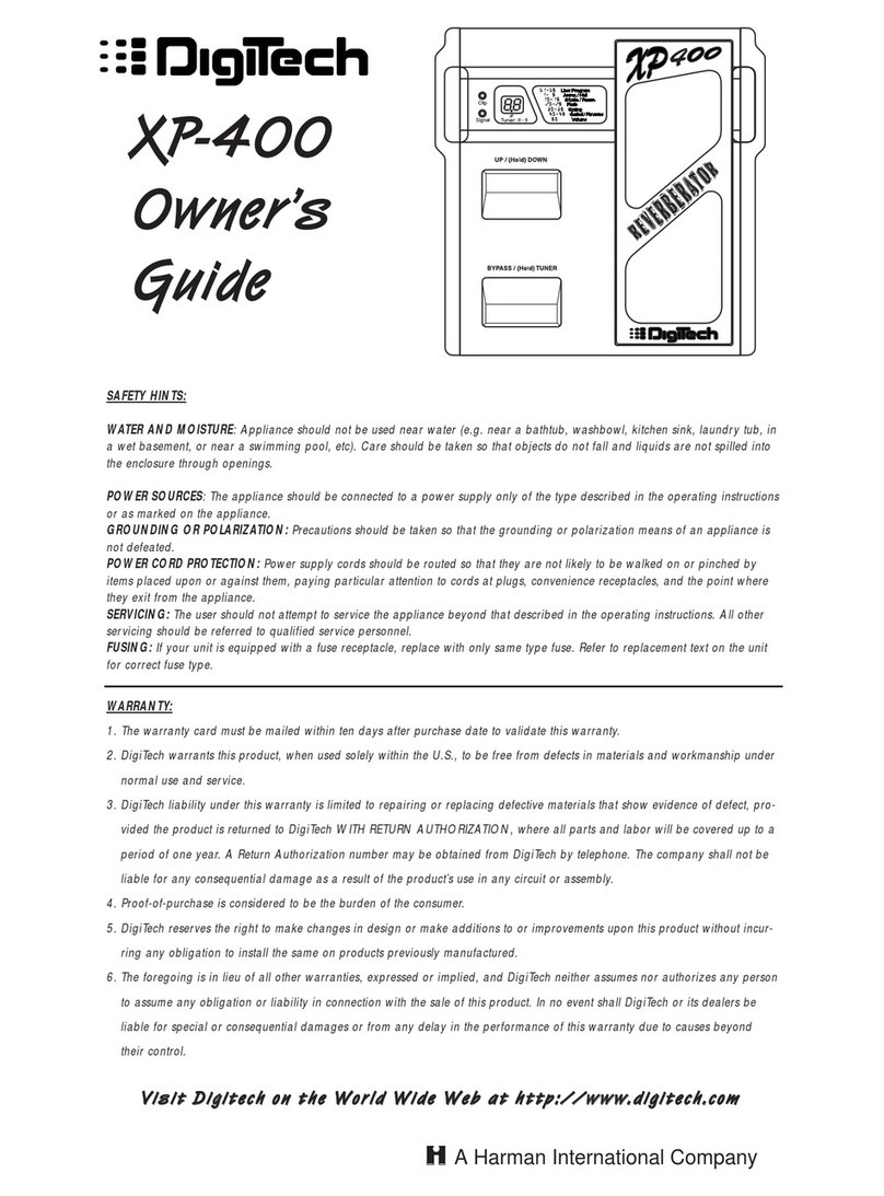 digi-tech XP400 owner's guide