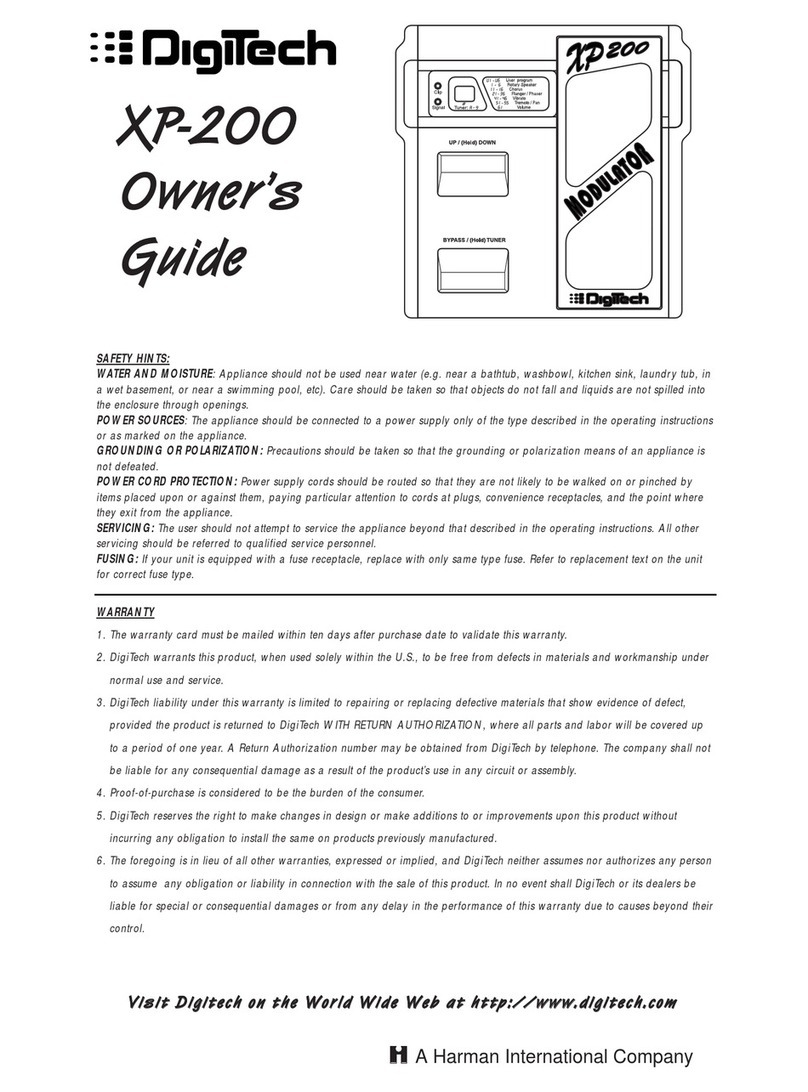 digi-tech XP200 owner's guide