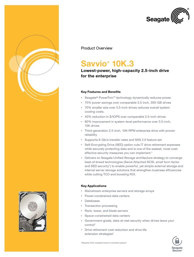 Seagate 10K.3 - Savvio 300 GB Hard Drive Operating and safety instructions