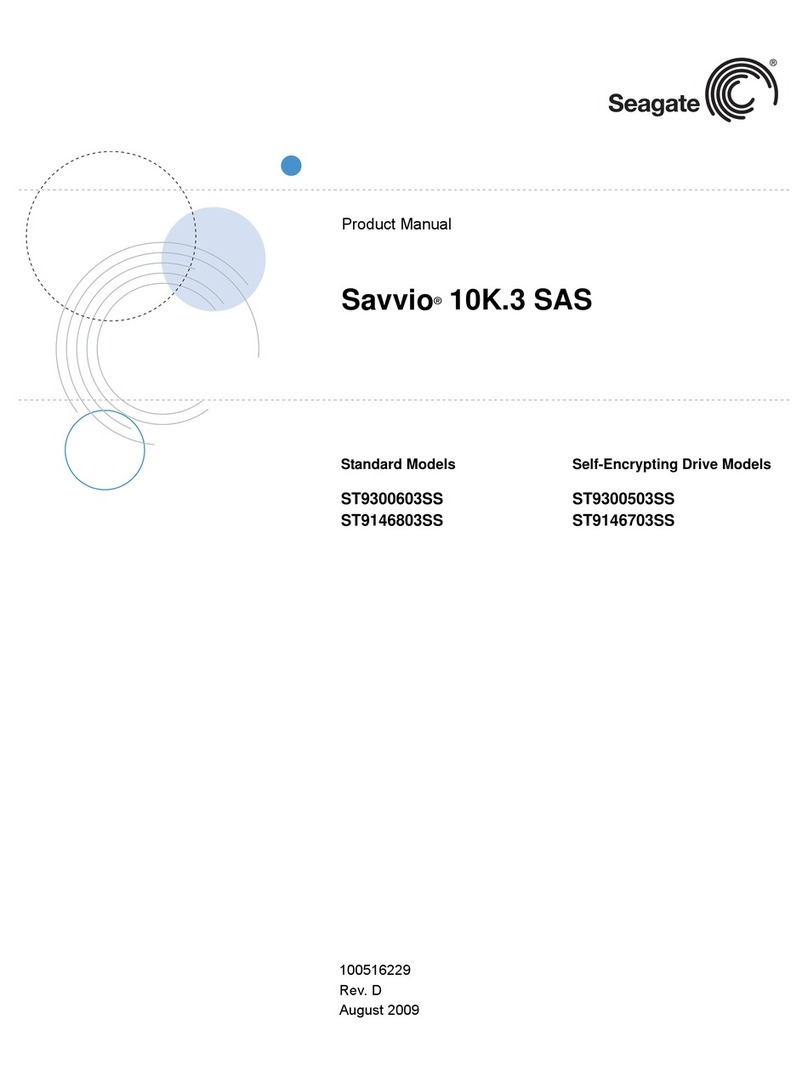 Seagate 10K.3 - Savvio 300 GB Hard Drive User manual