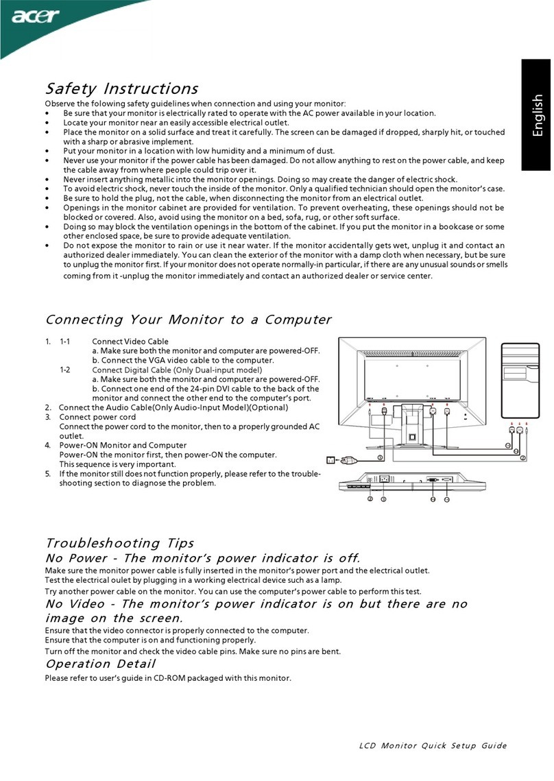 Acer G185HV User manual