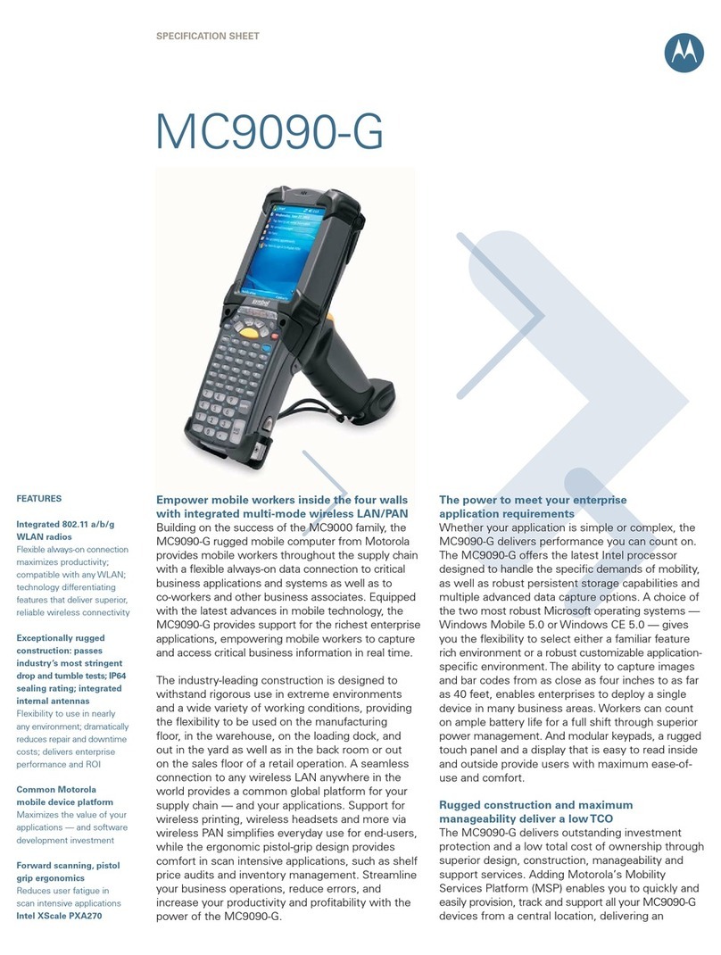 Motorola MC9090K - Win Mobile 6.1 624 MHz User manual