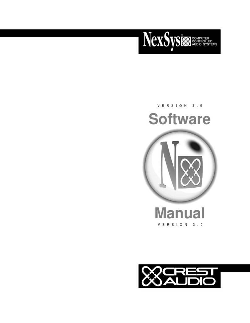 Crest Audio NEXSYS - VERSION 3.0 Software manual Crest Audio NEXSYS - VERSION 3.0 Software manual