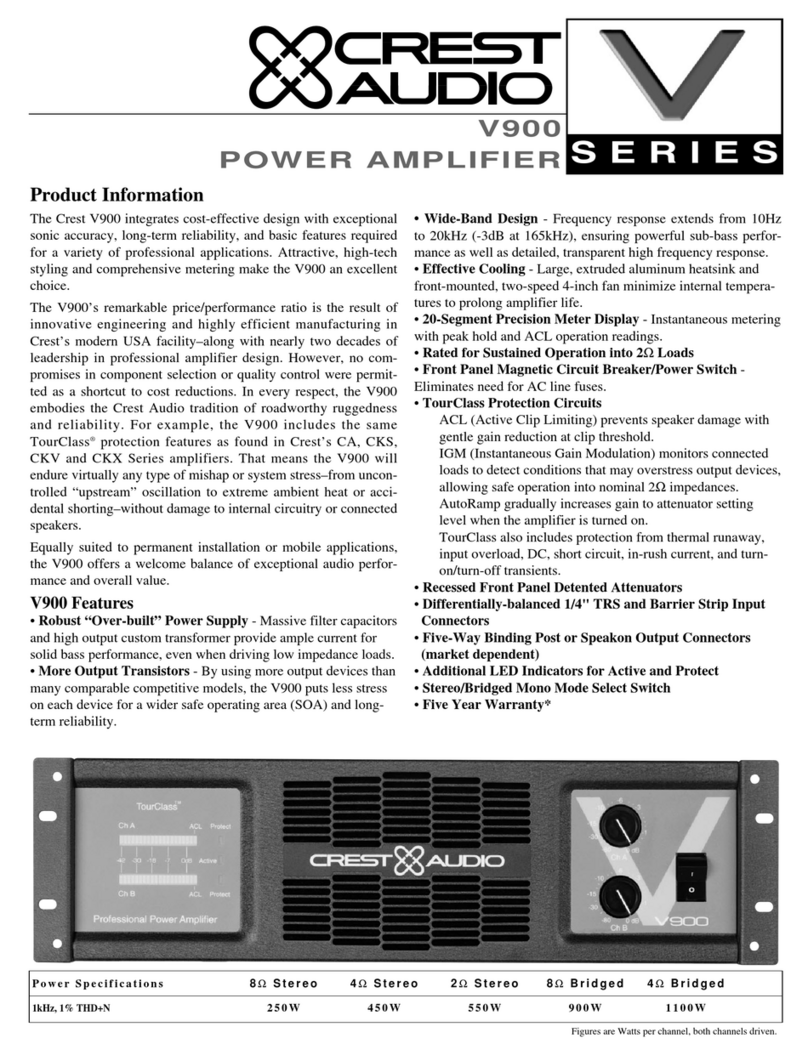 Crest Audio V900 Specifications