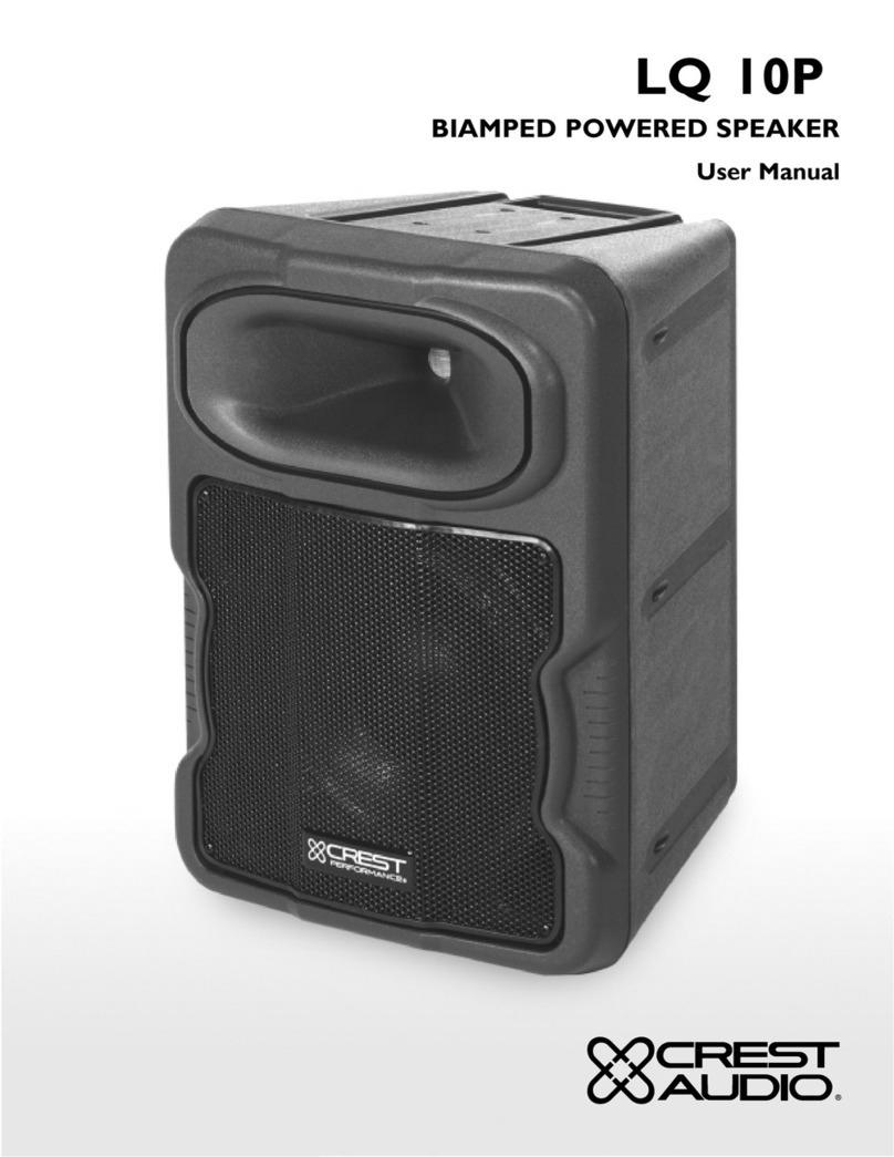 Crest Audio LQ10P LOUDSPEAKER - S User manual