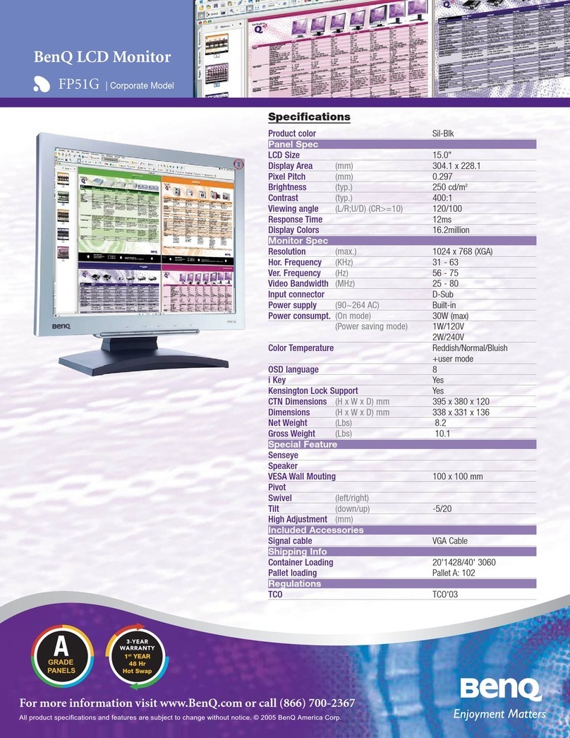 BenQ FP51G User manual
