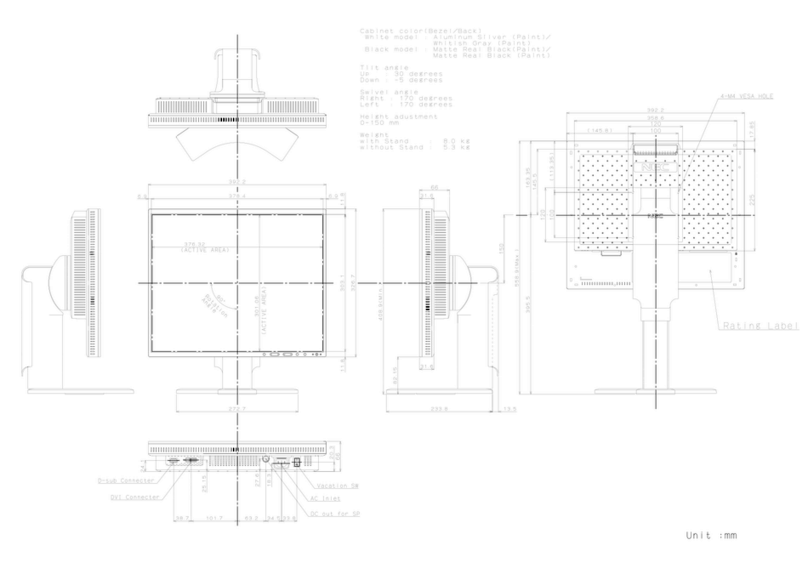 NEC MultiSync LCD1990FXp Parts list manual