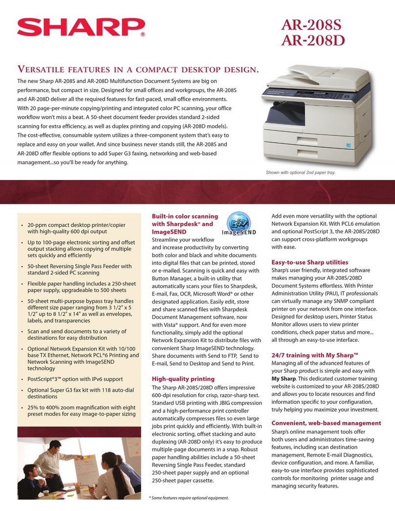 Sharp AR-208S User manual
