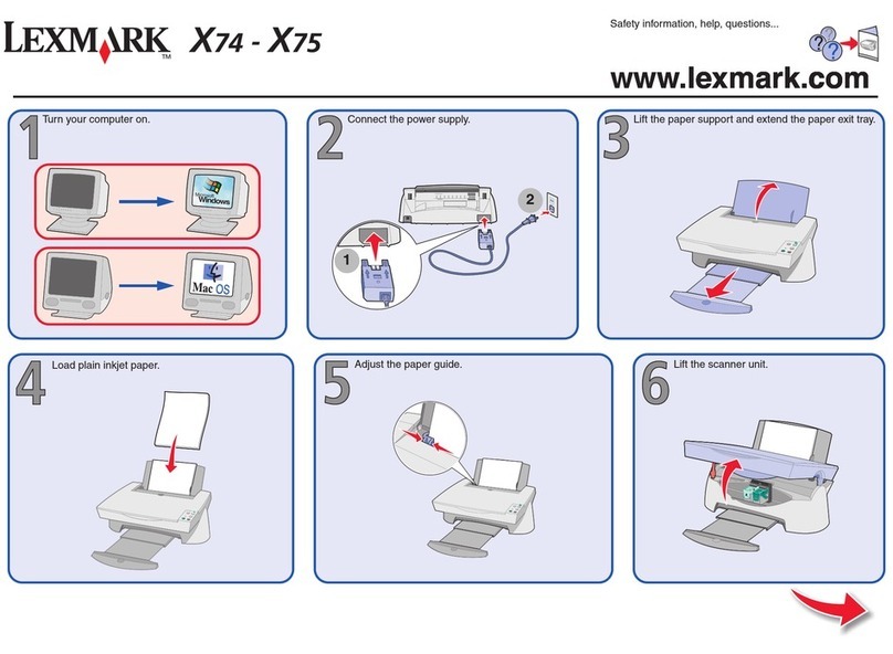 Lexmark 14J0000 - X 75 Color Inkjet Safety information