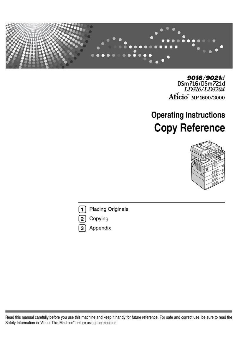 Ricoh Aficio MP 1600SPF User manual