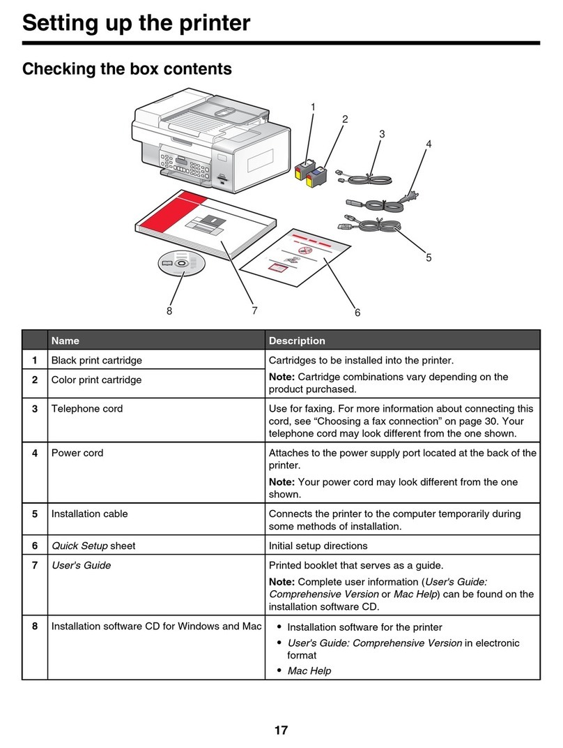 Lexmark 13R0245 - X6575 USB 2.0/PictBridge/ 802.11g All-in-One Color Printer Scanner Copier Fax... User manual