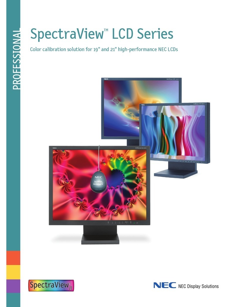 NEC LCD2180WGLEDBKSV - MultiSync - 21.3" LCD... User manual