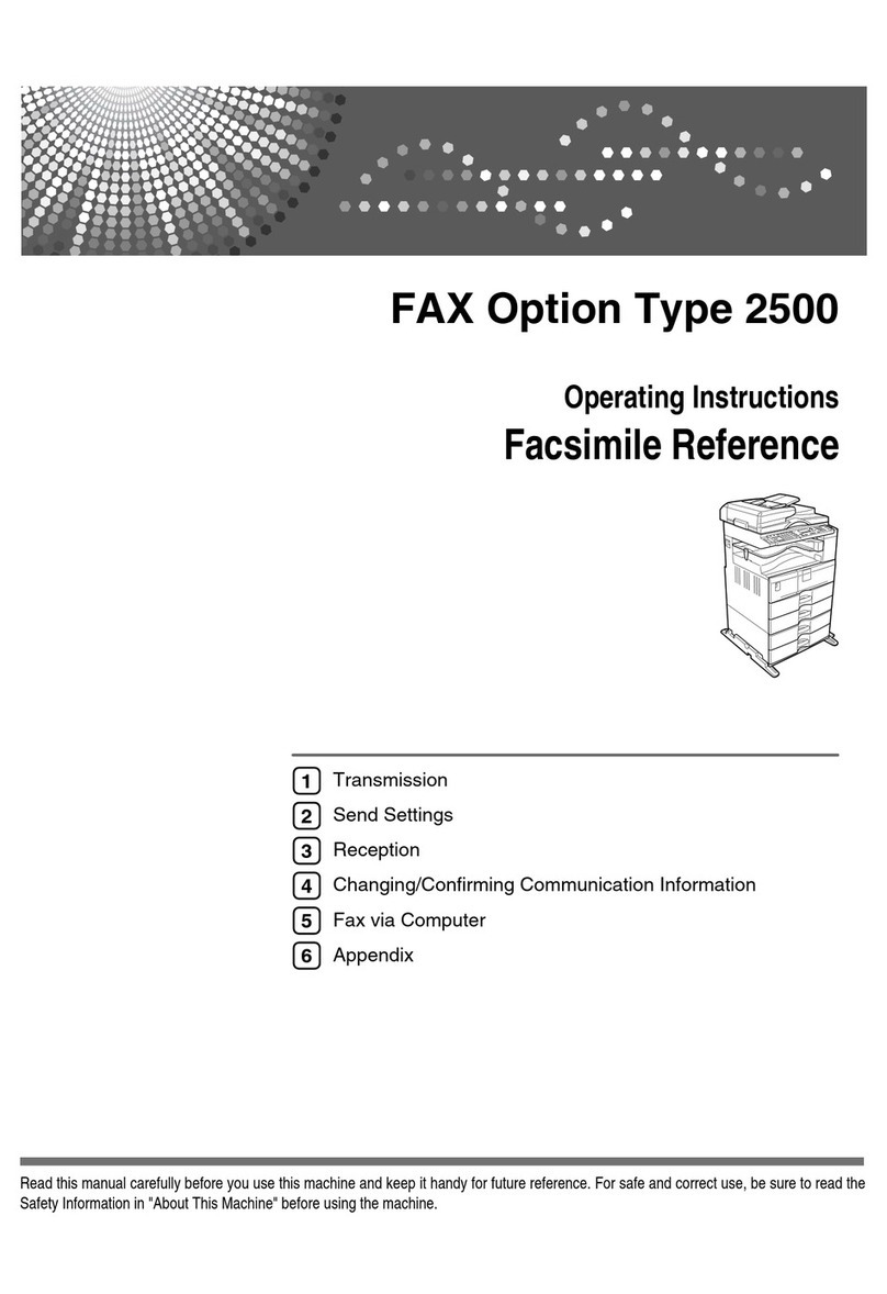 Ricoh Aficio MP 2500SPF Facsimile Reference