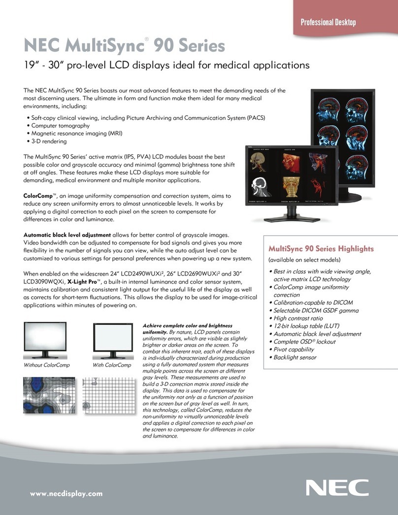 NEC LCD2090UXi-BK - MultiSync Kit - 20" LCD... User manual