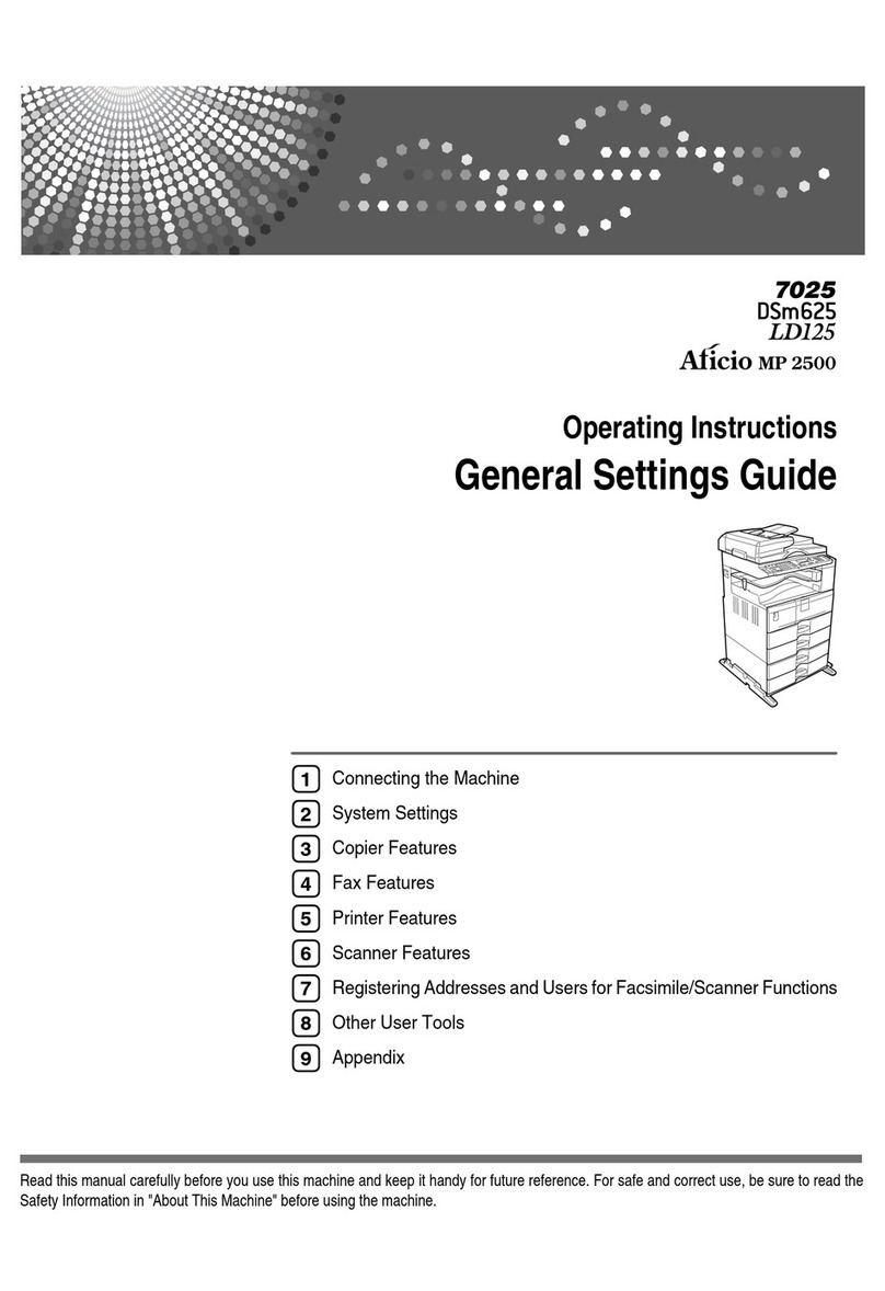 Ricoh Aficio MP 2500 User instructions