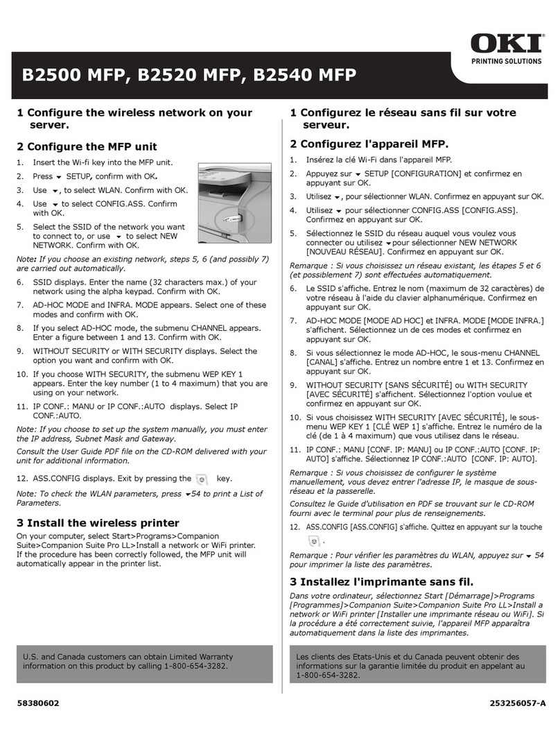 Oki B2500 MFP User manual