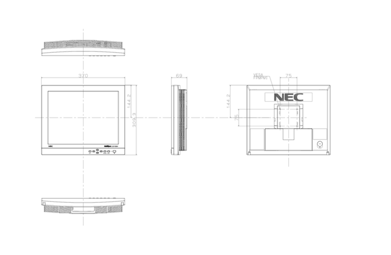 NEC MultiSync LCD1530V Parts list manual