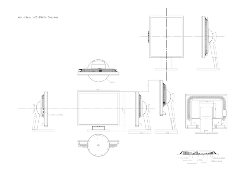 NEC LCD195NXM - MultiSync - 19" LCD Monitor Parts list manual