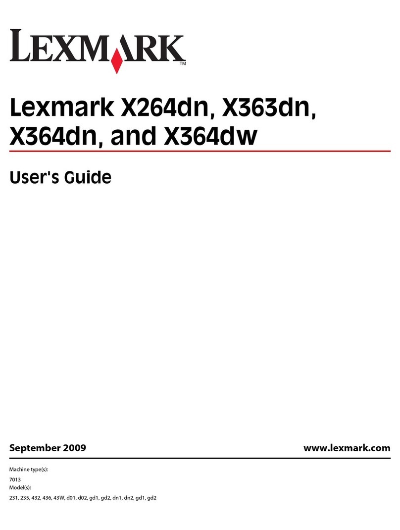 Lexmark 13B0503 - X 364dw B/W Laser User manual