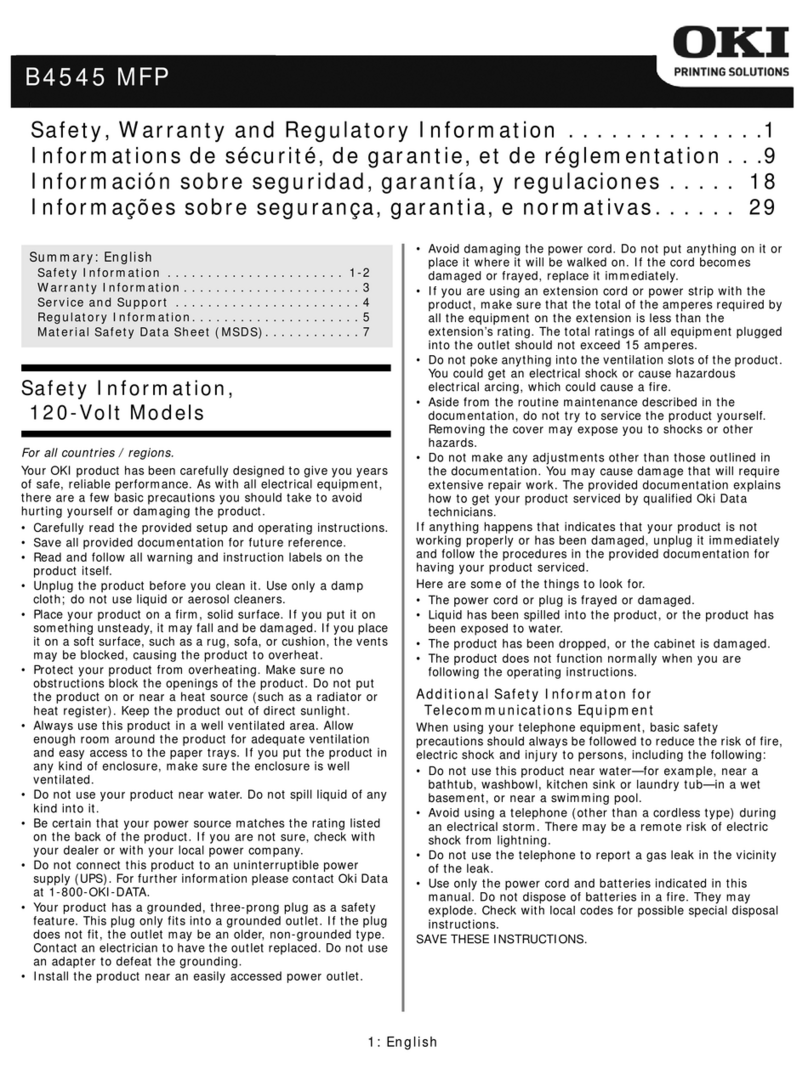 Oki B4545 MFP User manual