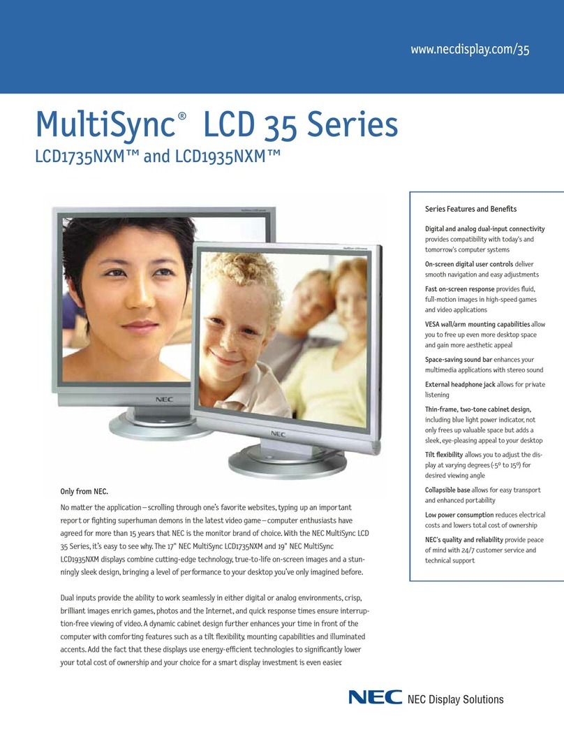 NEC MultiSync LCD1735NXM User manual