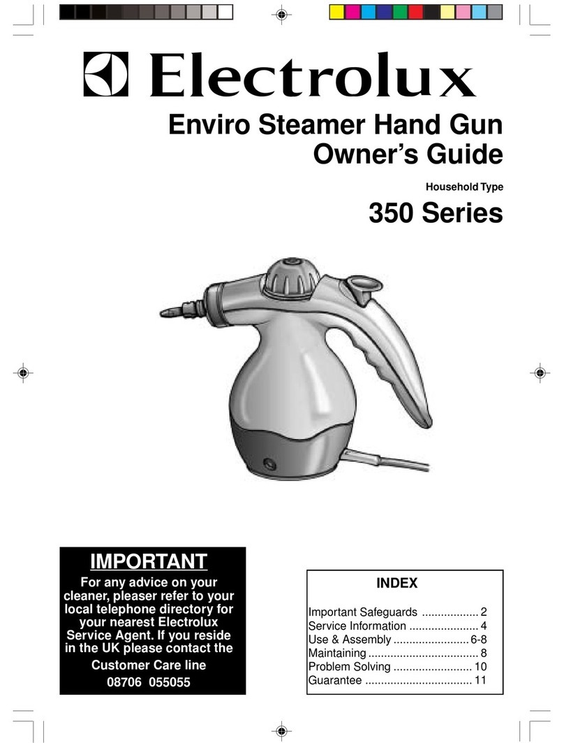 Electrolux 350 STEAMER HAND GUN User manual Electrolux 350 STEAMER HAND GUN User manual