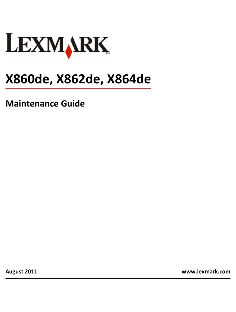Lexmark 19Z0200 - X 860de 4 B/W Laser Maintenance Guide
