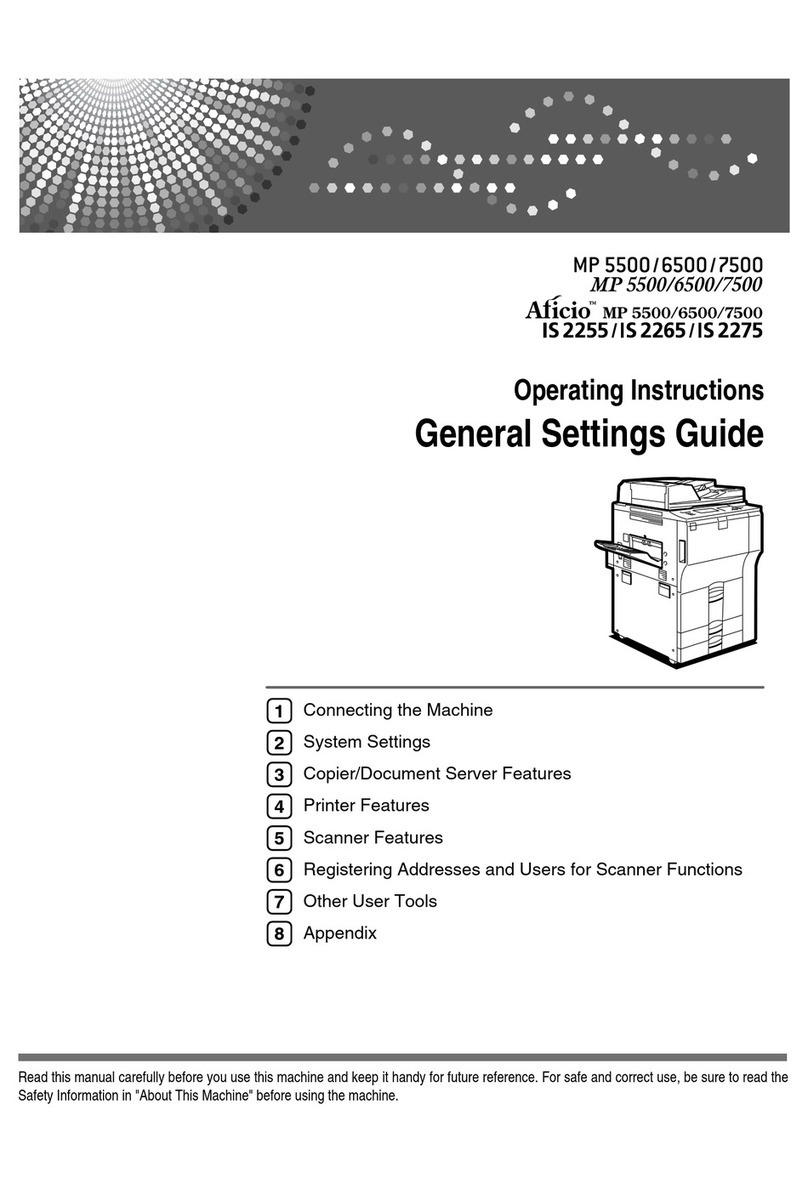 Ricoh Aficio MP 5500 S/P User instructions