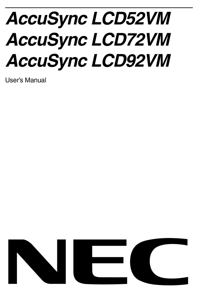 NEC LCD52VM - AccuSync - 15" LCD Monitor User manual