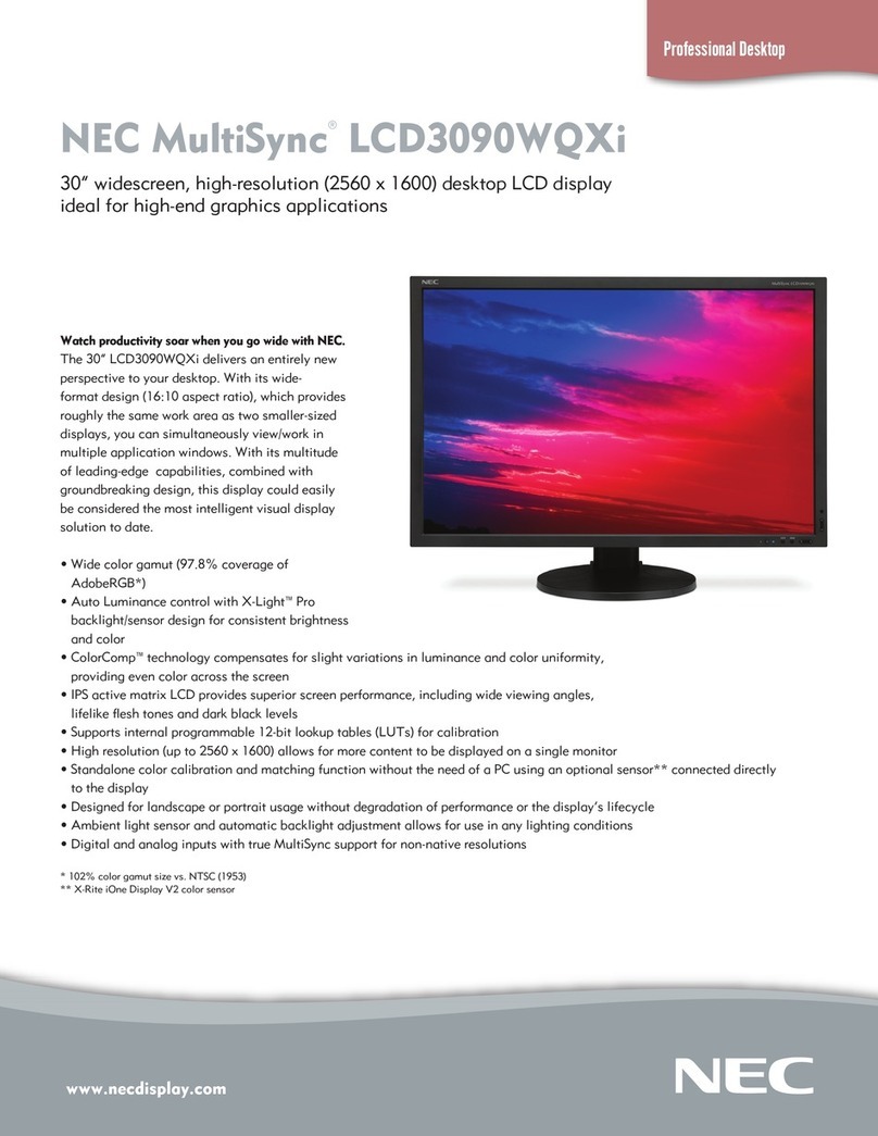 NEC LCD3090WQXI-BK - MultiSync - 29.8" LCD... User manual