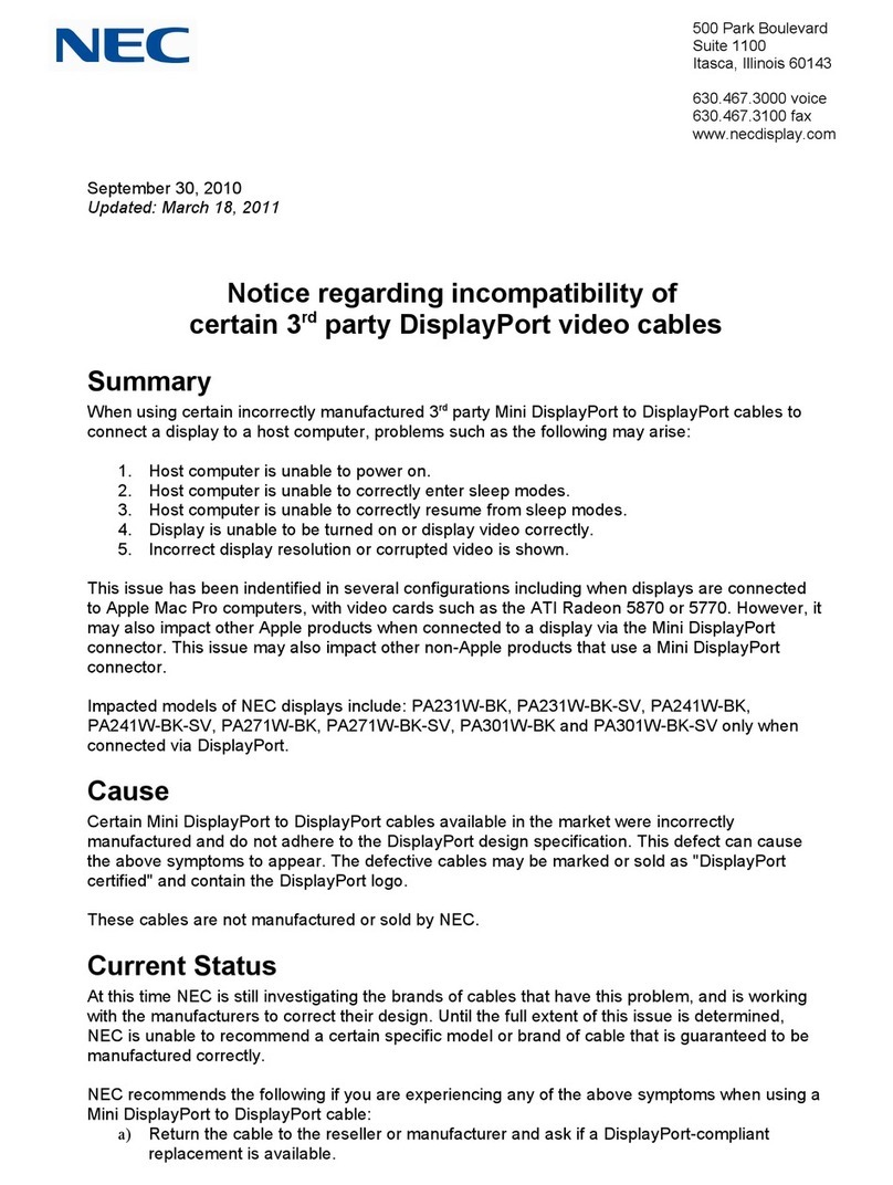 NEC P241W-BK Operation and maintenance manual