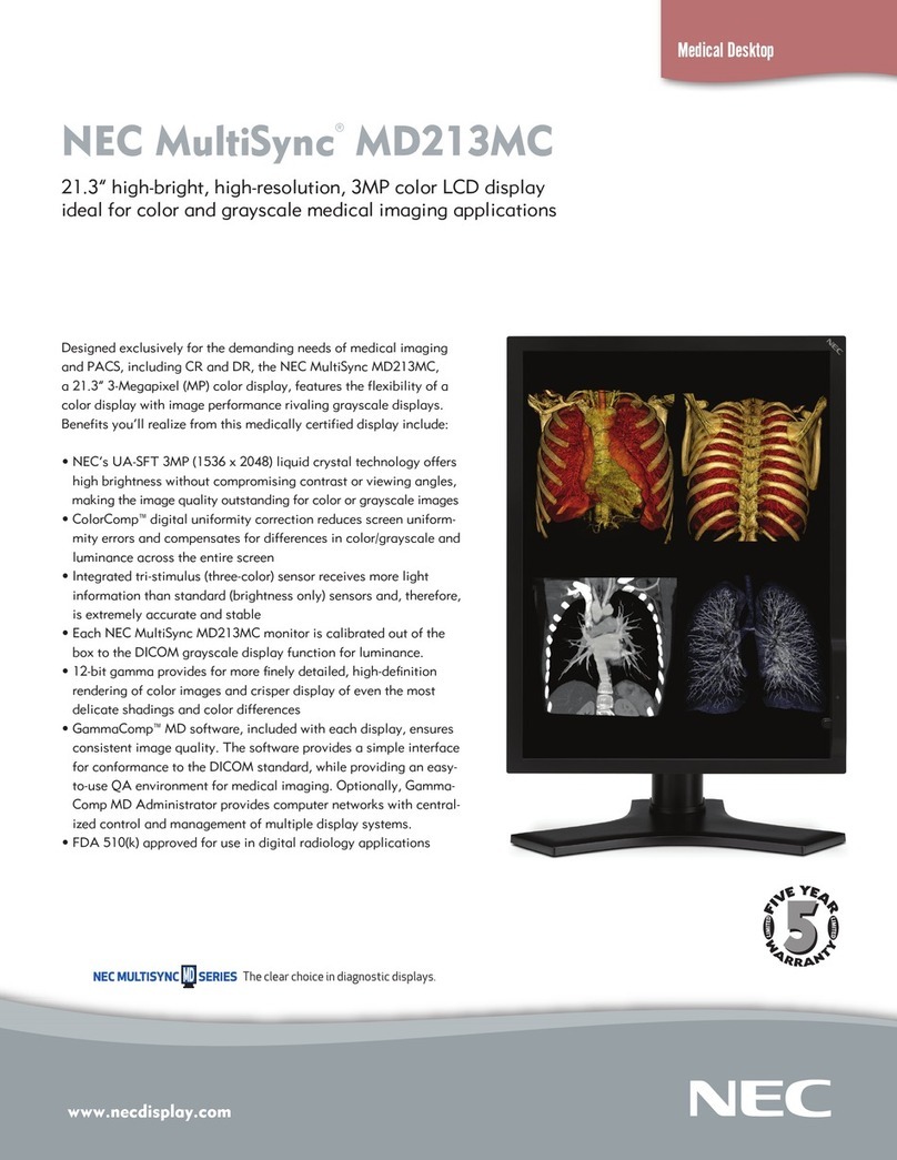NEC MD213MC - MultiSync - 21.3" LCD Monitor User manual