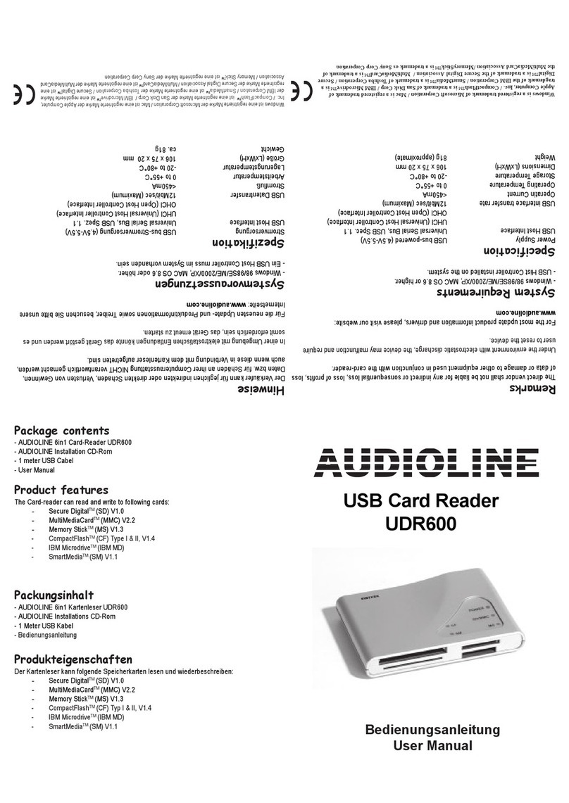 AUDIOLINE UDR600 user manual