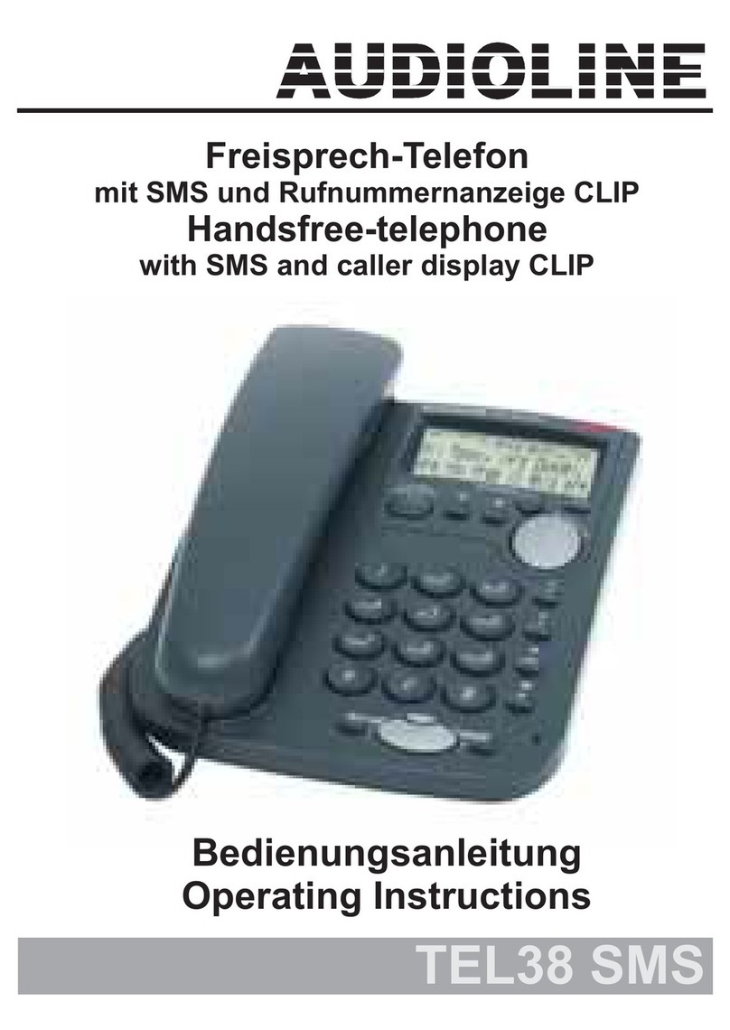 AUDIOLINE TEL38 SMS operating instructions