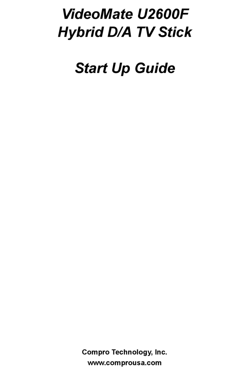 COMPRO U2600F - START UP GUIDE User manual