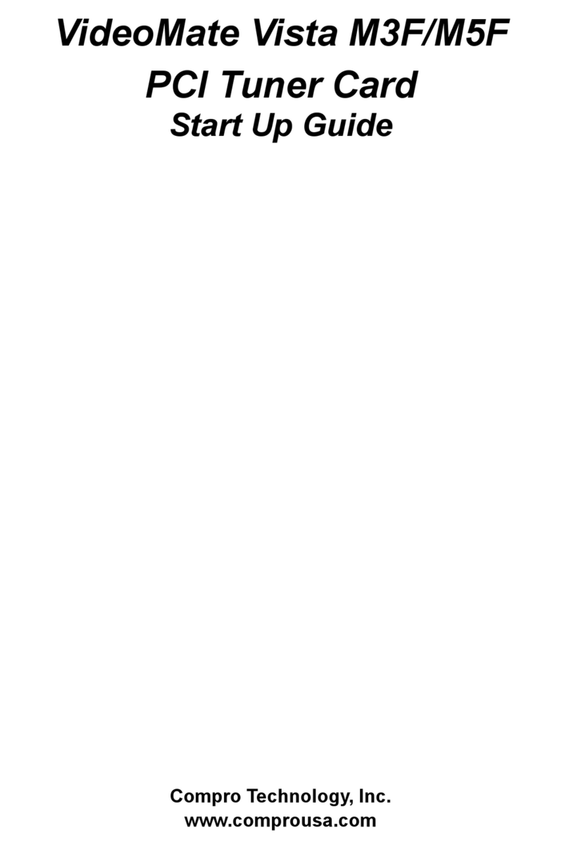 COMPRO M3F - STARTUP manual