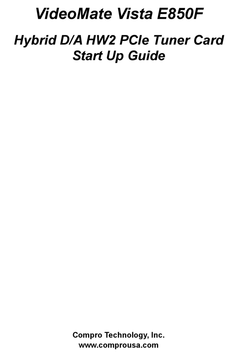COMPRO E850F - STARTUP manual