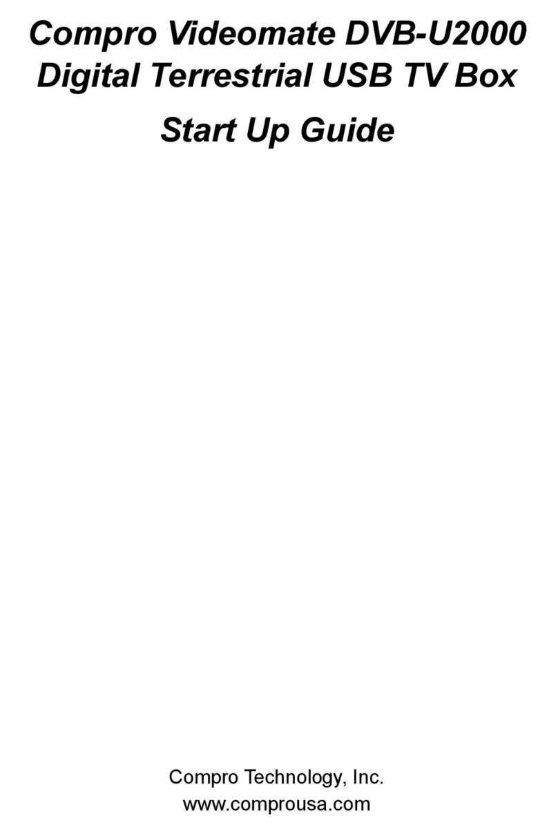 COMPRO DVB-U2000 - START UP GUIDE manual